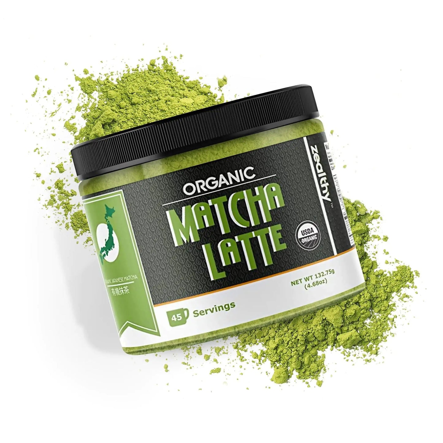 Organic Matcha Latte Pure Japanese Tea Blend with Ashwagandha Vanilla