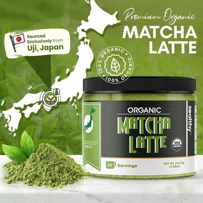 Organic Matcha Latte Pure Japanese Tea Blend with Ashwagandha Vanilla