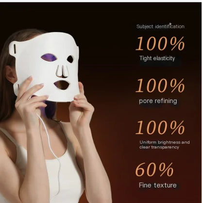 LED Silicone Face Mask - Rechargeable Seven Colors