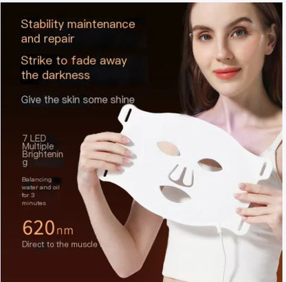 LED Silicone Face Mask - Rechargeable Seven Colors